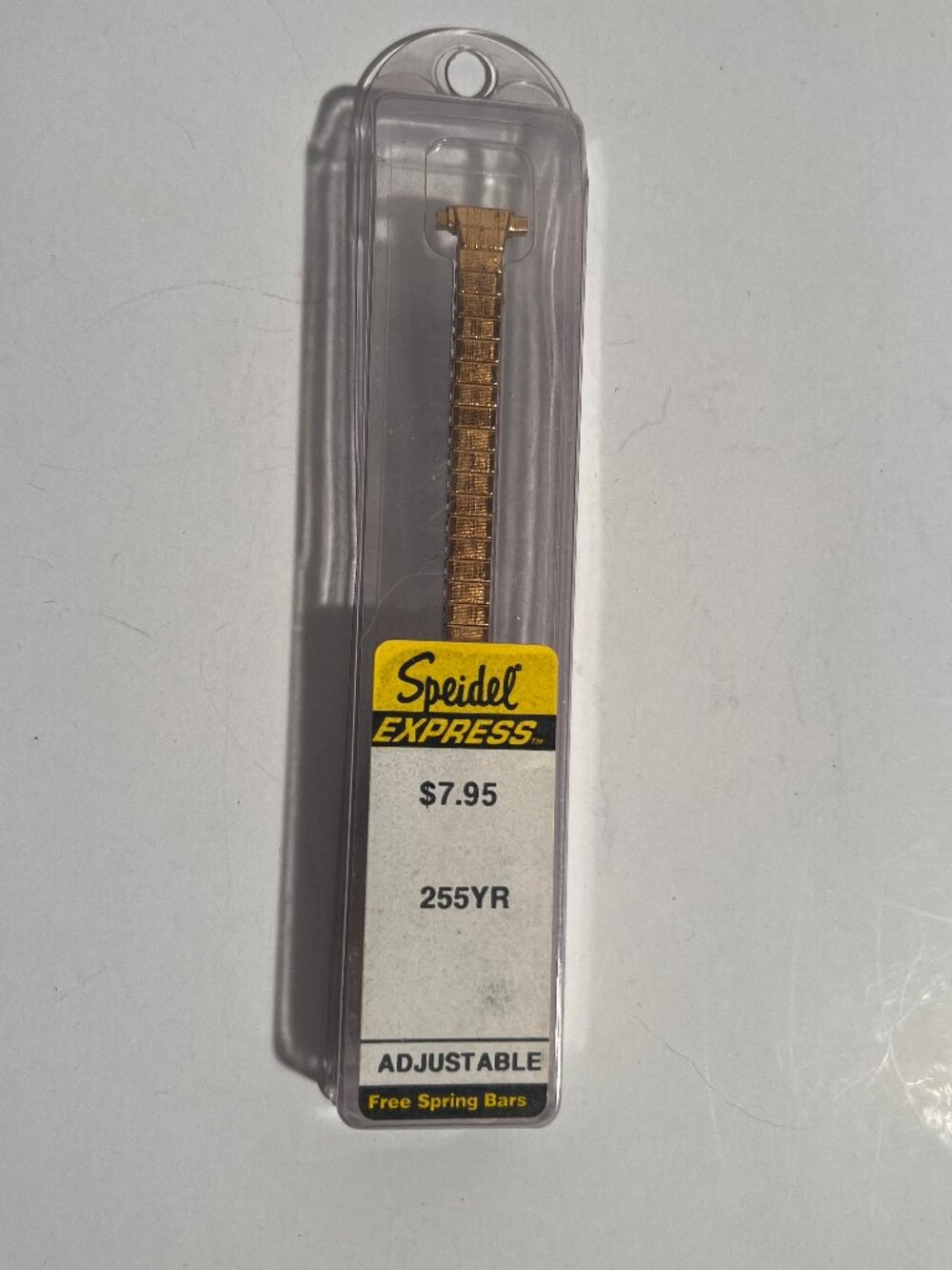 Vintage Speidel Express 255YR Gold Tone Adjustable Watch Band NOS